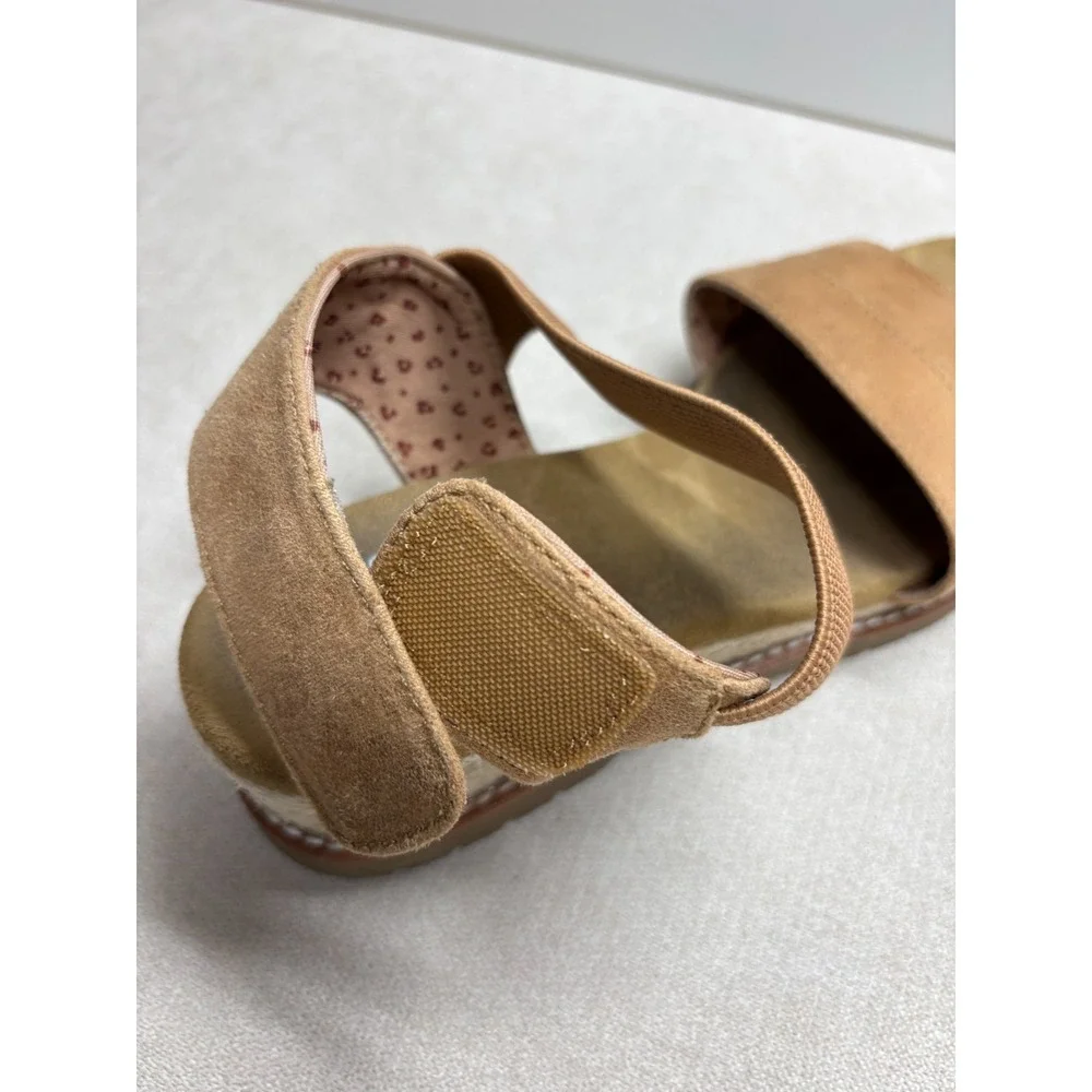 Bobs Skechers Sandals Womens 7.5 Brown Wedge Memory Foam Desert Chill Vegan
